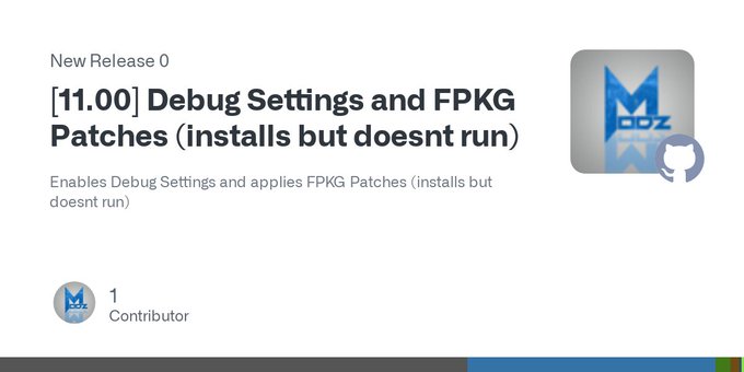 Debug Settings and FPKG Patches ON FW 11.00